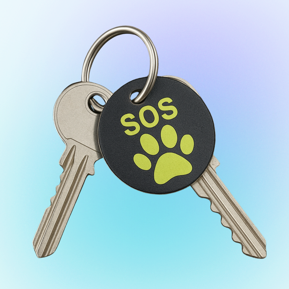 SOS Key Tag – So First Responders Know Your Dog Is Home Alone